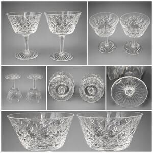 2 Westbury Cut by Stuart (Stuart Crystal) Champagne / Tall Sherbet – 4¾ in tall